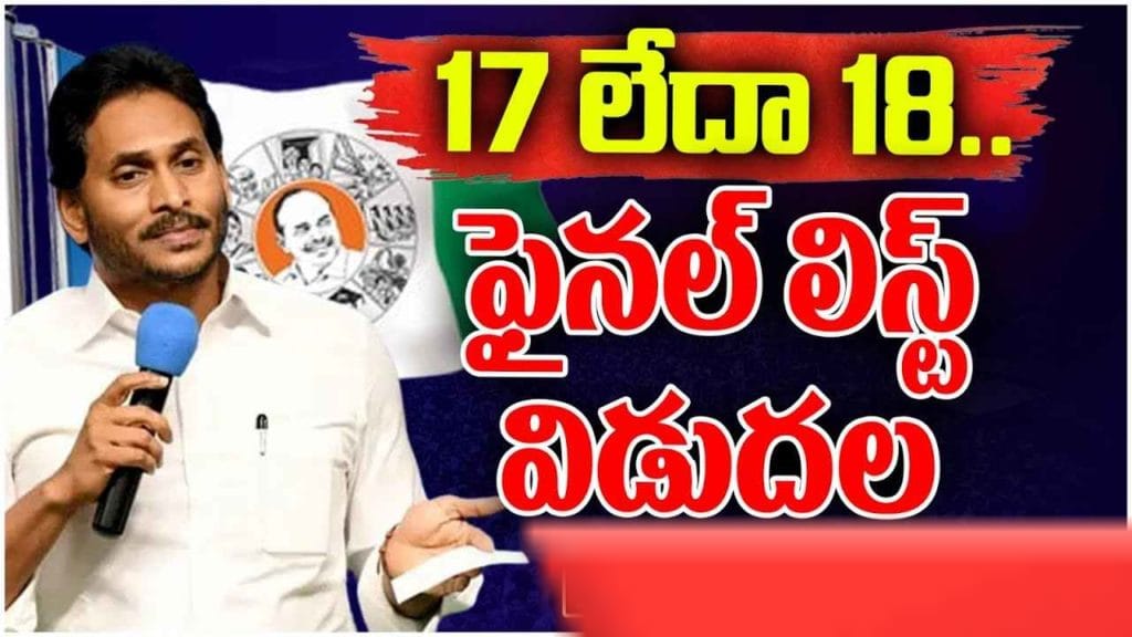 వైసీపీ ఇంఛార్జీల మార్పు వ్యవహారం తుది దశకు చేరుకుంది