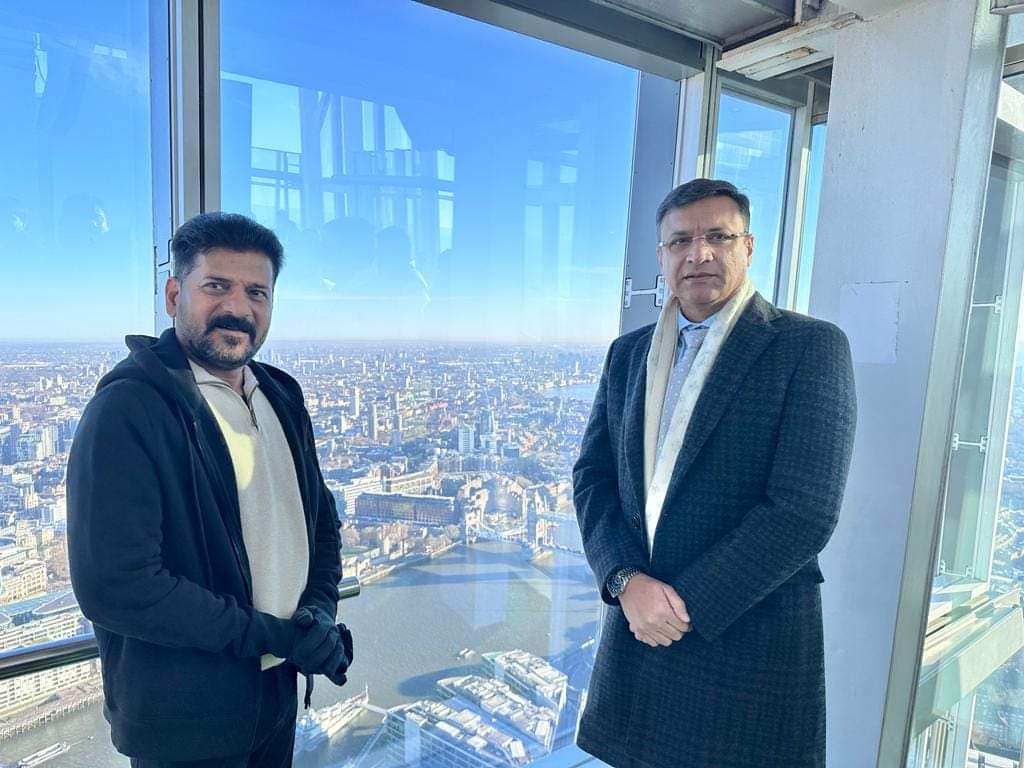 Chief Minister Revanth Reddy and AIMIM leader Akbaruddin Owaisi visited The London Shard