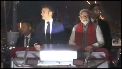 President Macron, Republic Day chief guest, holds roadshow alongside PM in Jaipur