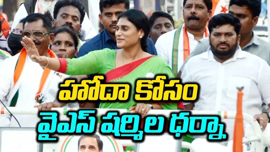 ప్రత్యేకహోదా కోసం వైఎస్ షర్మిల ఢిల్లీలో ధర్నా