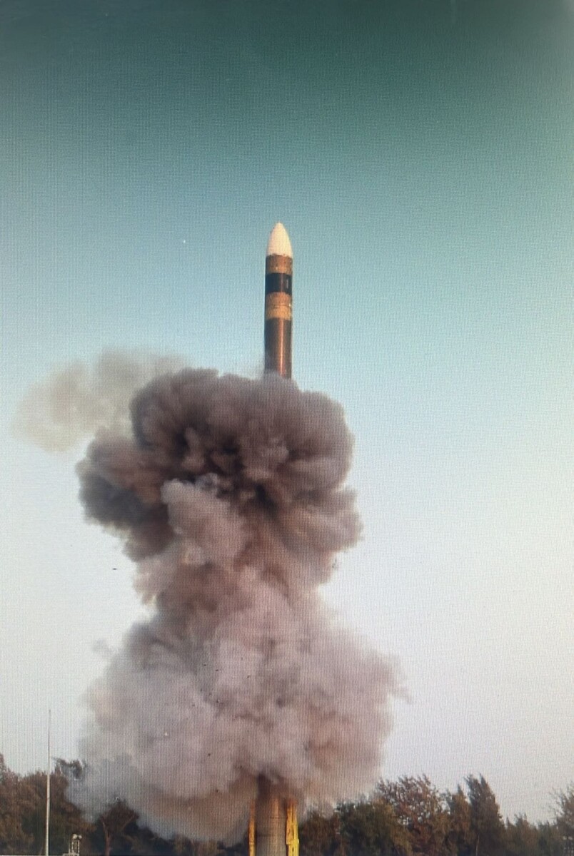 first successful flight-test of indigenously-developed Agni-5 missile