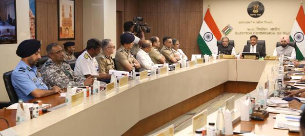 ECI gives orders to all State/UT Chief Secretaries, Director Generals of Police, and Heads of Central Agencies to guarantee peaceful and free from coercion general elections in 2024