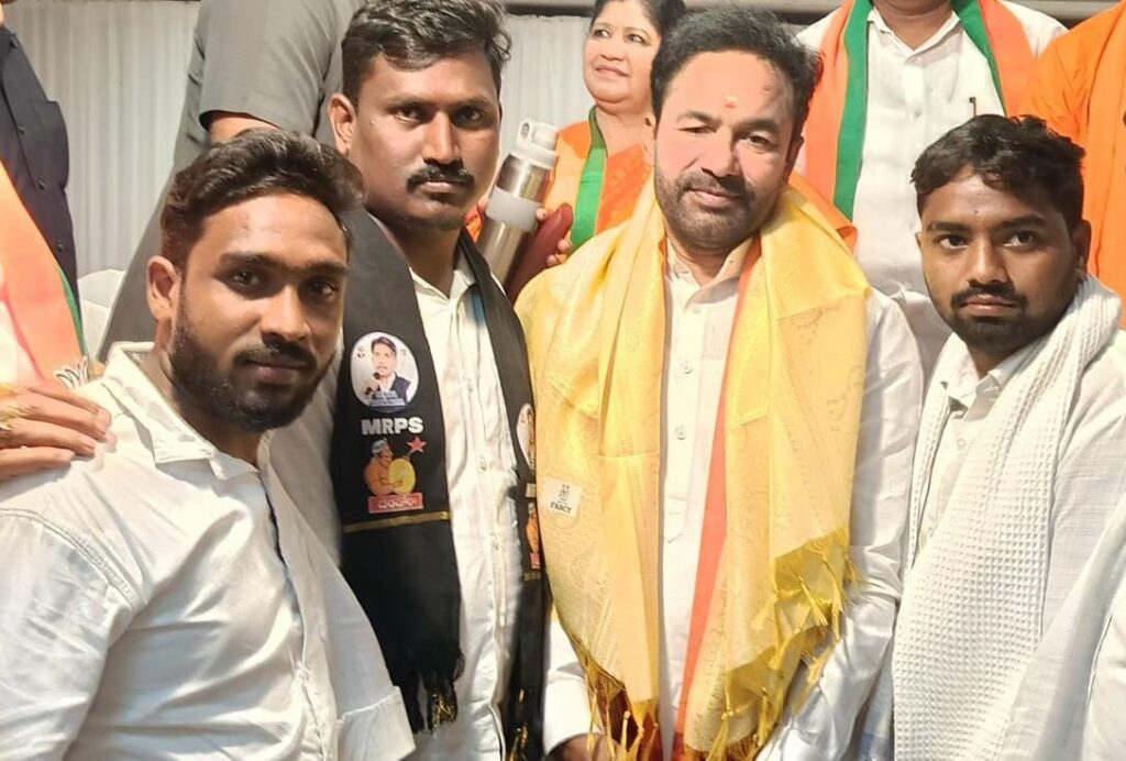 Union Minister Kishan Reddy was treated politely by Sunil Madiga