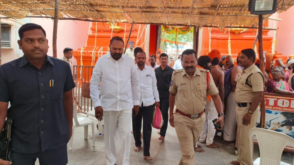 MLA Vijayaramana Rao conducted special pooja at Kondagattu temple