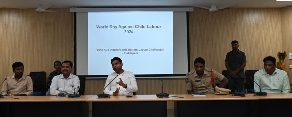 The District Collector held a meeting with representatives of brick kilns, hotels and other commercial businesses in the district on the occasion of the World Day Against Child Labour.