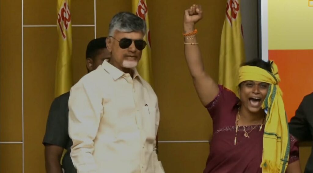 CM Chandrababu in a stylish look as per the wish of the activist