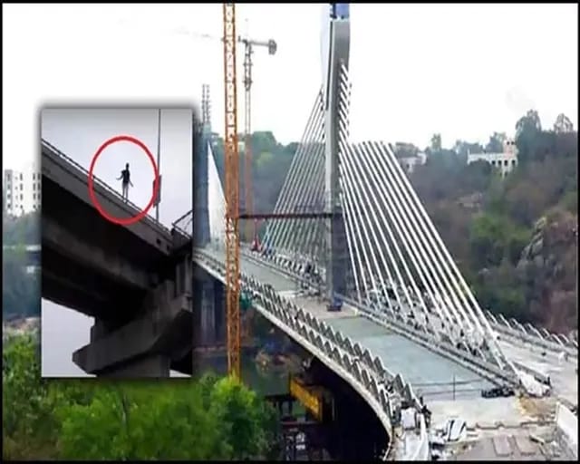 Cable Bridge : కేబుల్ బ్రిడ్జిపై నుంచి దూకి యువతి ఆత్మహత్యాయత్నం