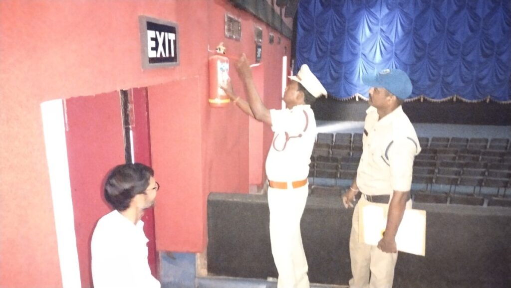 Awareness about precautions to be taken to prevent fire accidents in cinema theaters Station Fire Officer D. Srinivas