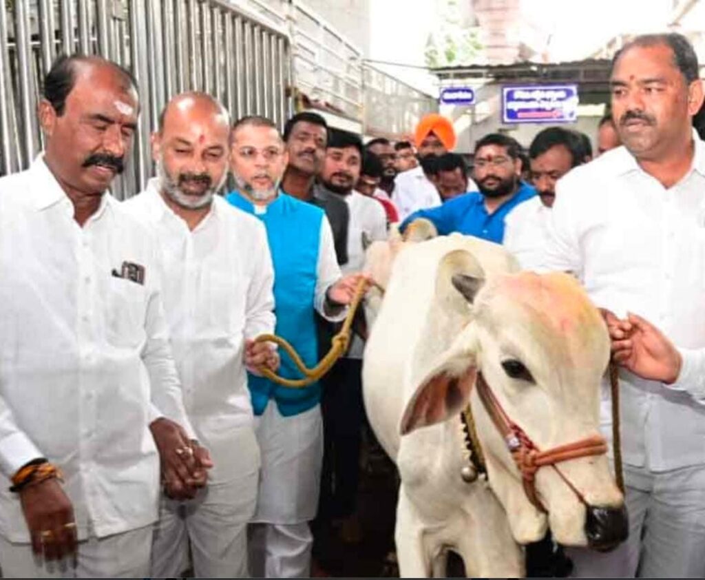 Union Minister of State for Home Affairs Bandi Sanjay in Rajanna's service