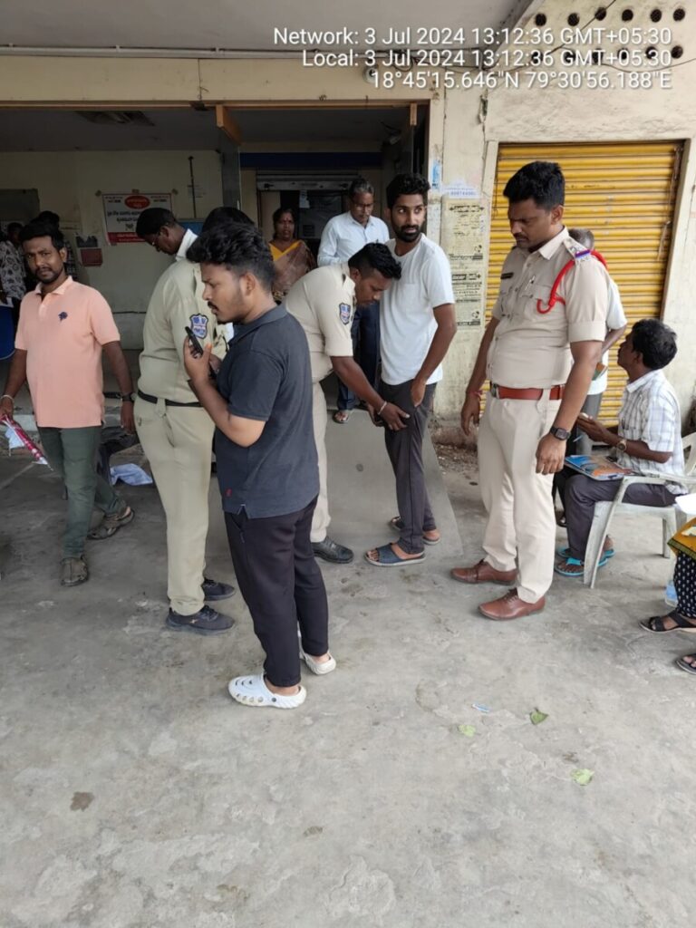 Police raids at banks in Godavarikhani 1 town