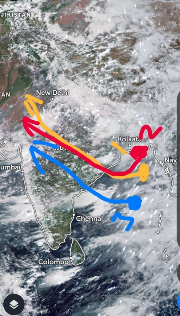 Three low pressures are likely in July