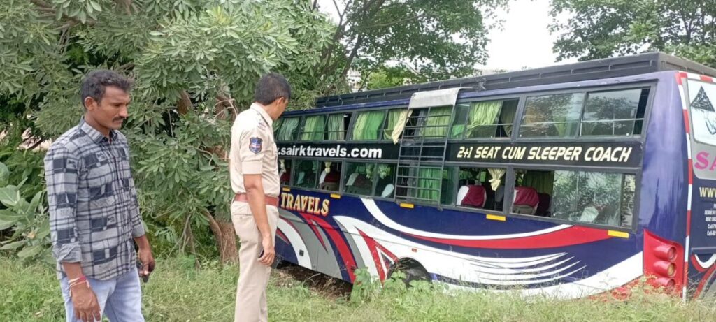 Sri RK Travels bus in road accident