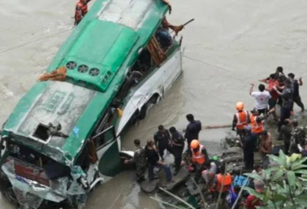 2 buses plunged into Trishuli river:: 63 passengers missing?