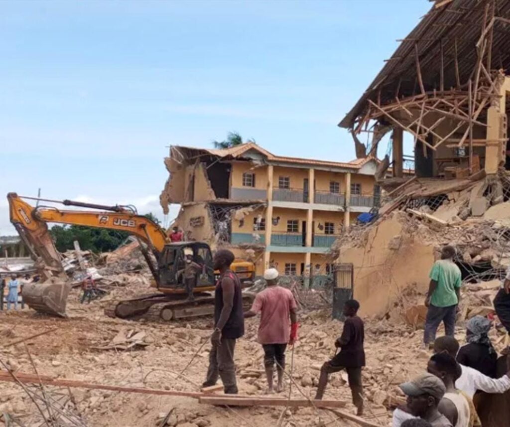 School building collapse: 22 students killed