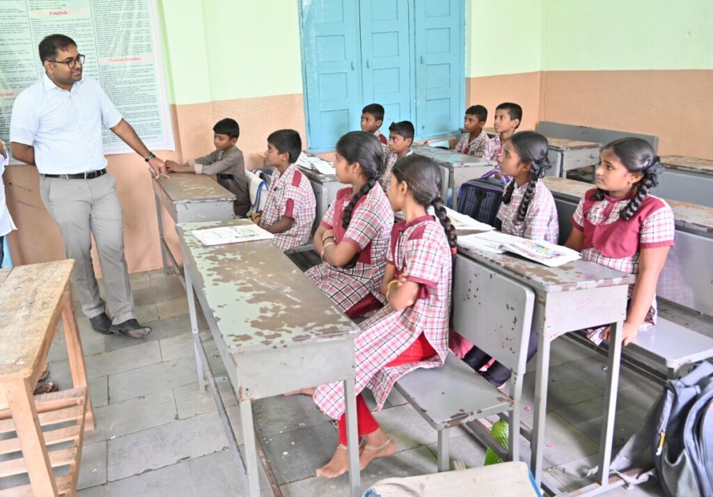 District Collector Koya Harsha has created the necessary infrastructure for the students in the school