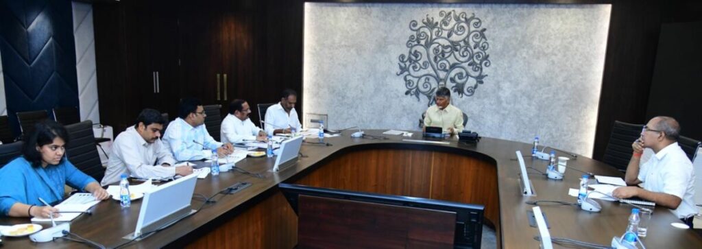 CM Chandrababu Naidu in review of power department