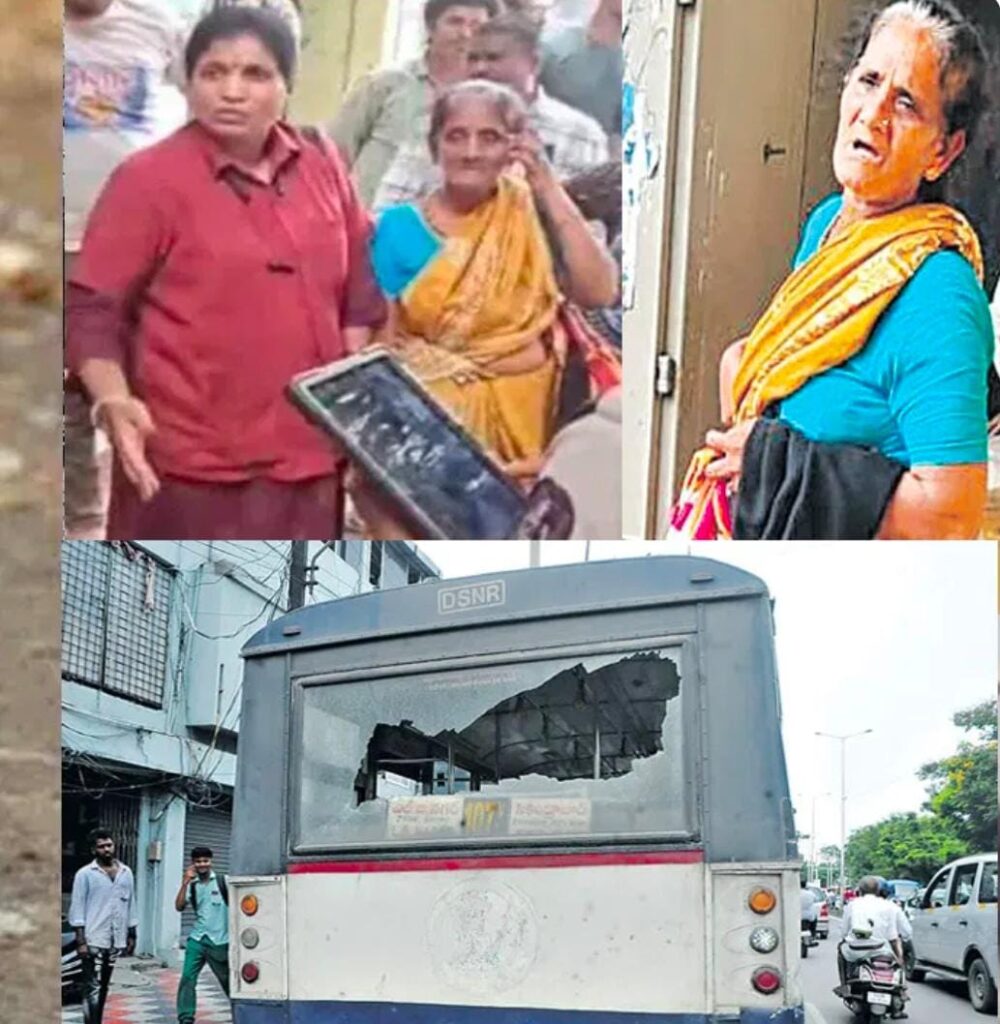 An old woman threw a snake at the conductor for not stopping the bus