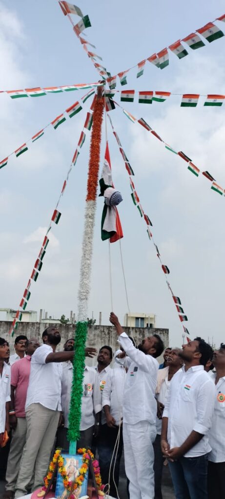 Congress Party President Bonthala Rajesh participated in the Independence Day celebrations