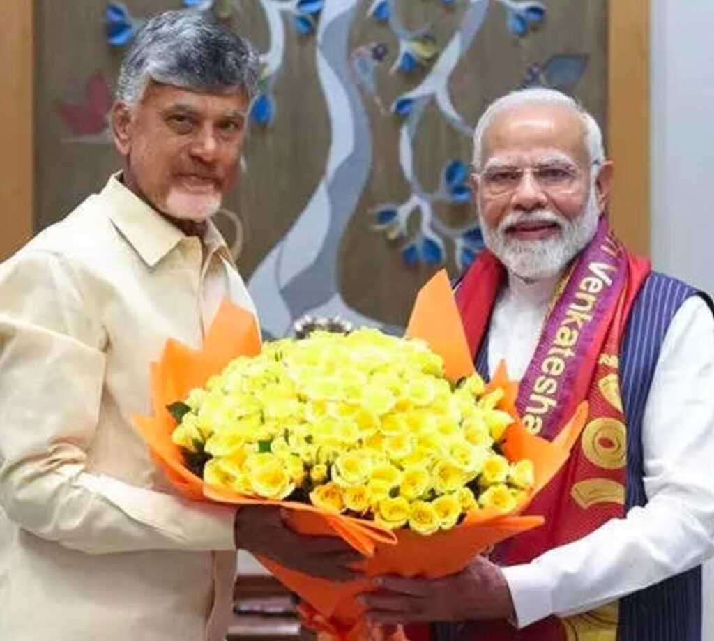 CM Chandrababu Naidu met Prime Minister Narendra Modi today