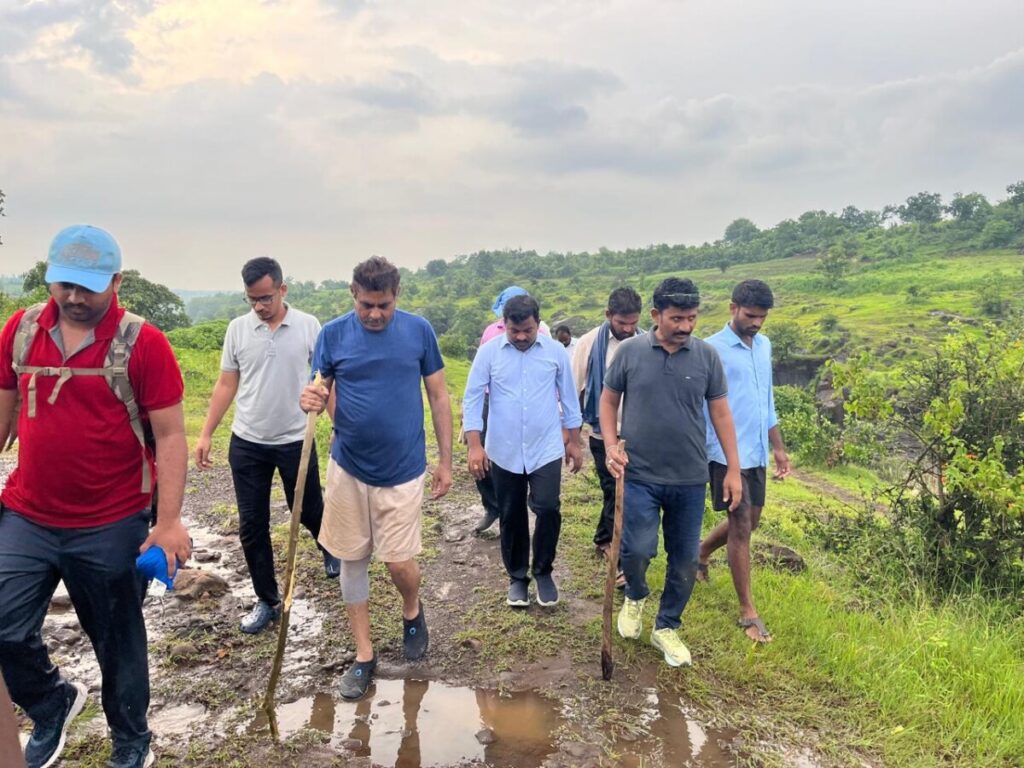 Chevella MP Konda Vishweshwar Reddy who trekked even in the rain