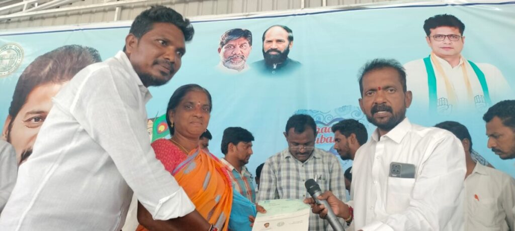 CMR in MLA camp office. F cheque distribution program was held