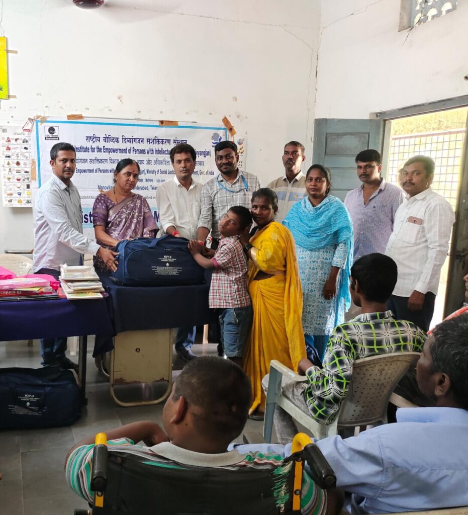 Distribution of TLM kits for intellectually disabled students