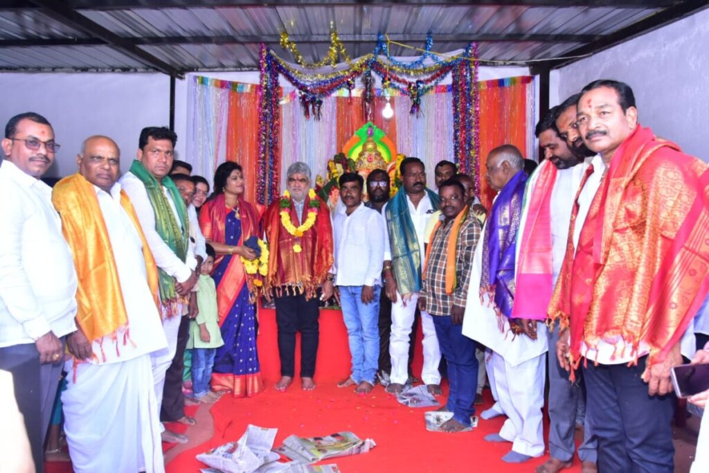 Telangana State Legislature President Gaddam Prasad Kumar conducted special pujas to the Ganeshadhus in various Vinayaka Mandapalas