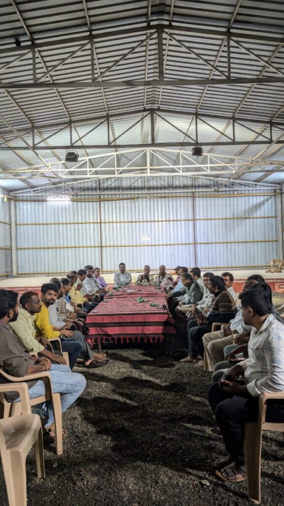 Retired professor, environmentalist, Muktareddy speaking at the round table meeting