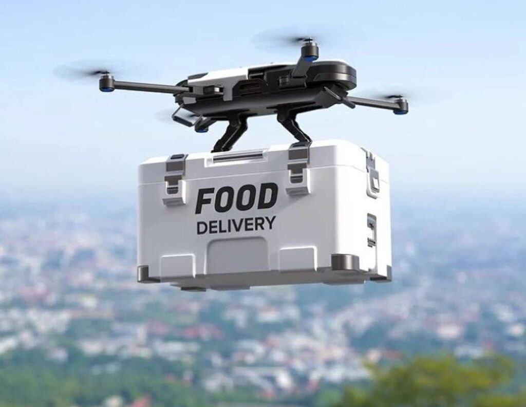 Food distribution by drones for Vijayawada flood victims