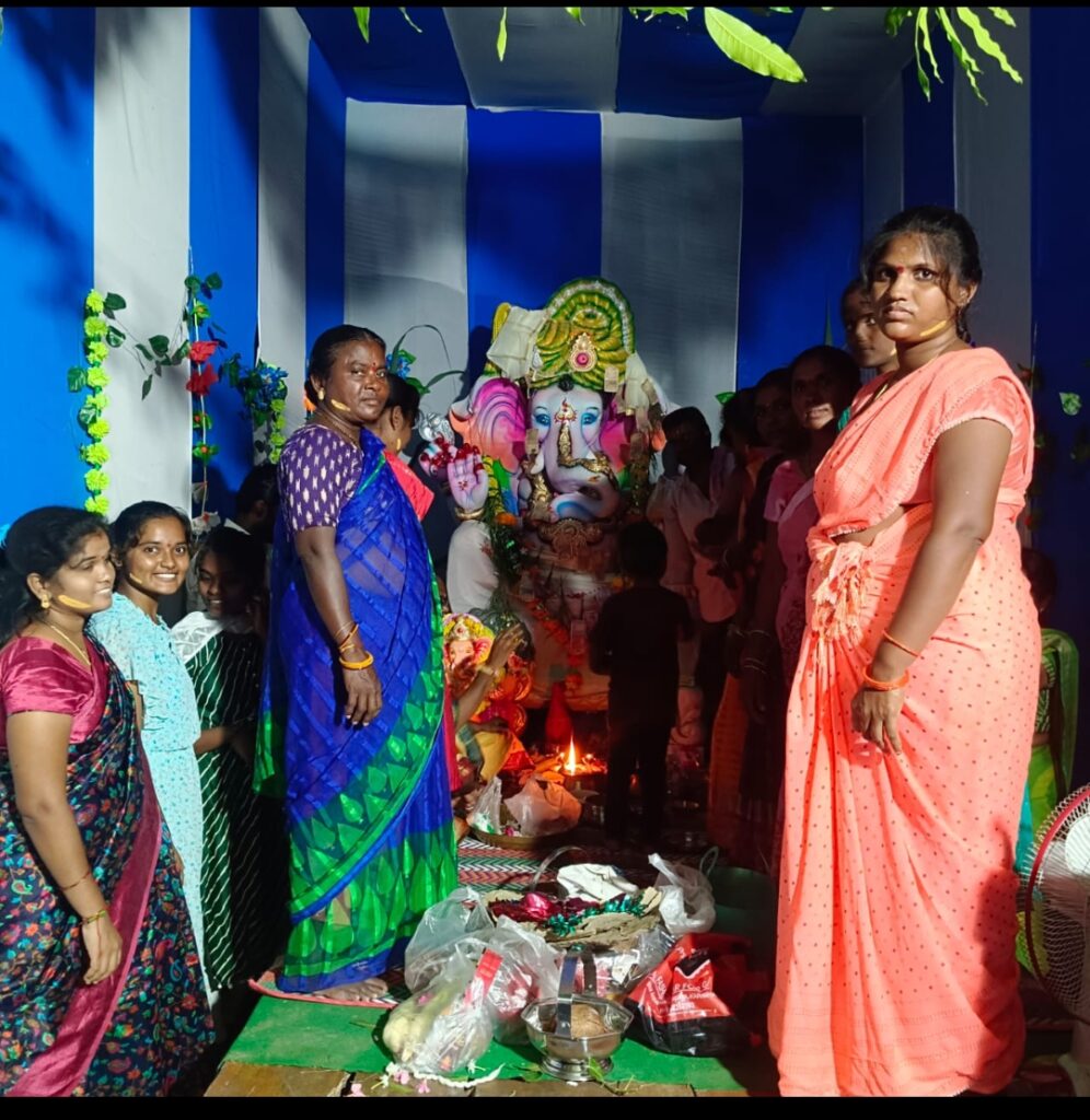 Grand Vinayaka Chavithi Celebrations in Choppadandi 6th Ward