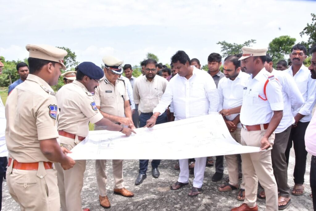 Inspection of helipad, paving, meeting areas