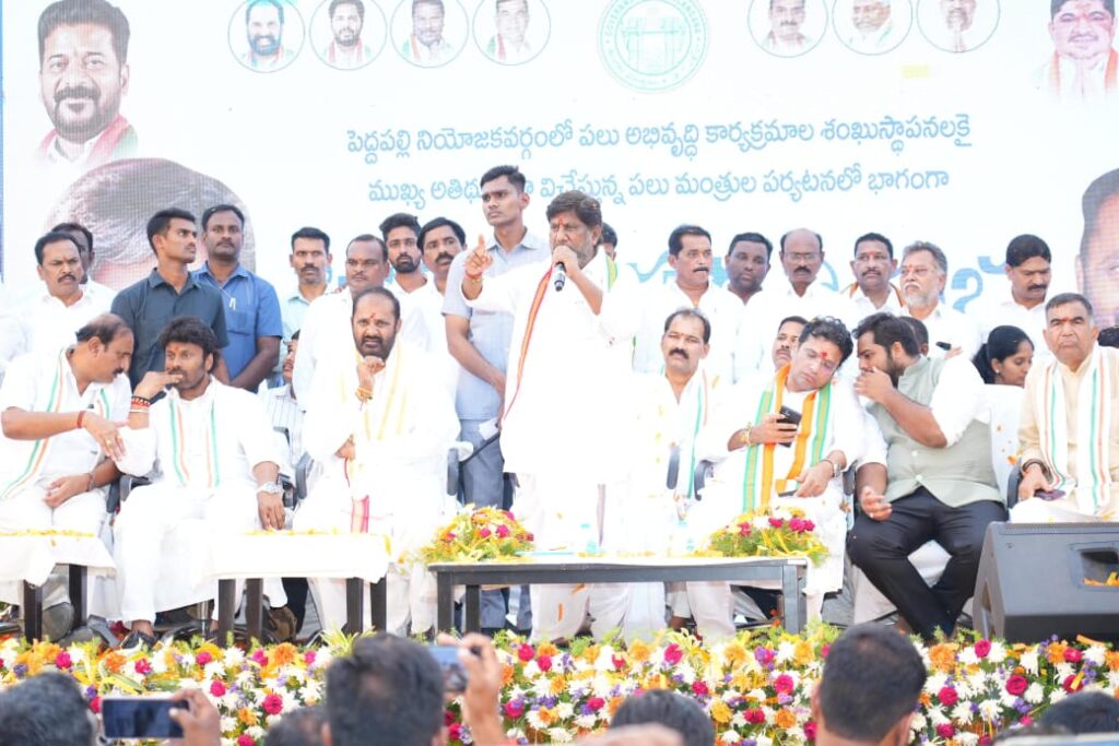 Foundation stone laying of about 80 crore development works in Peddapalli Assembly Constituency on a single day