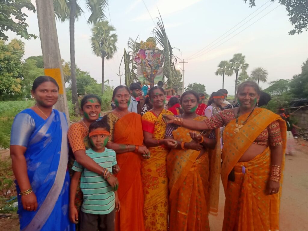 Immersion of the 6th Ward Ganasatha in Choppadandi town