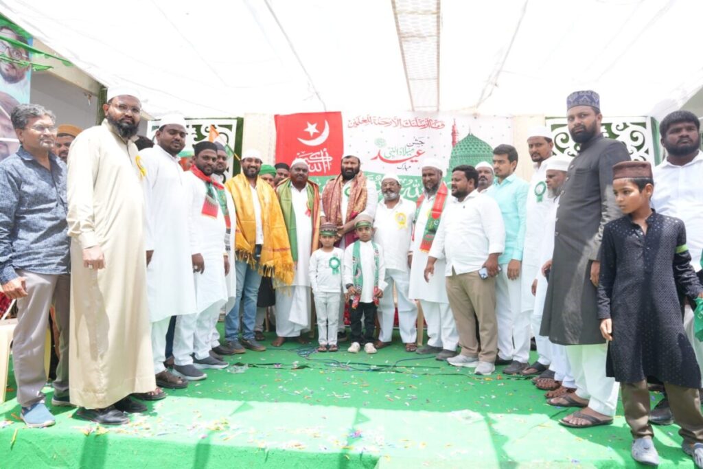 Former MLA and Congress leader Kuna Srisailam Goud participated in Milad Un Nabi celebrations