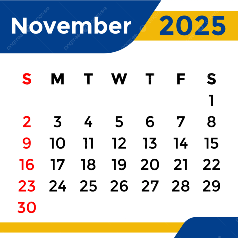 pngtree calendar 2025 november month vector png image 14820503