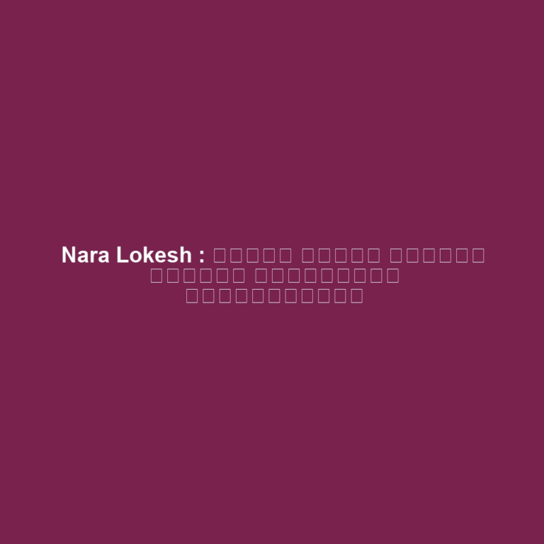 Nara Lokesh : తప్పు చేసిన వైసిపి నేతలను చట్టపరంగా శిక్షిస్తాం