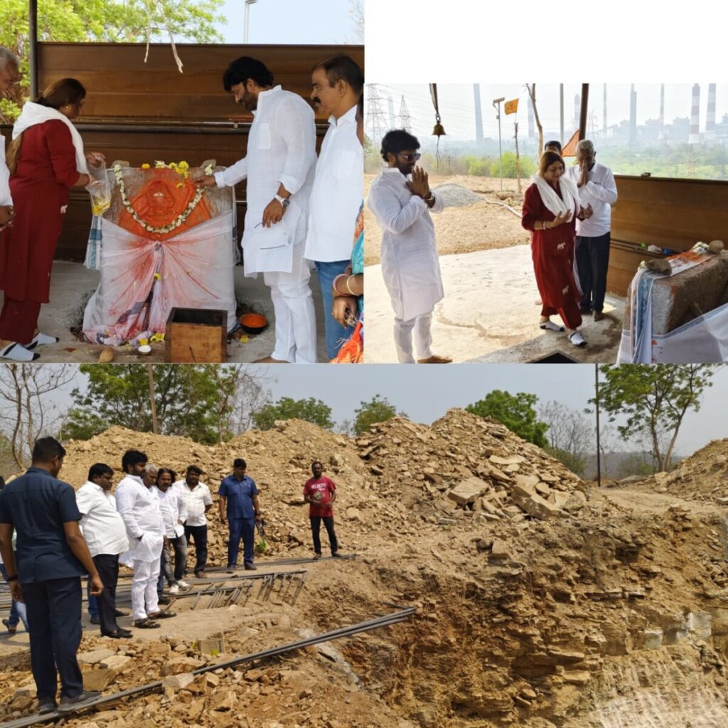 MLA inspected the construction 
