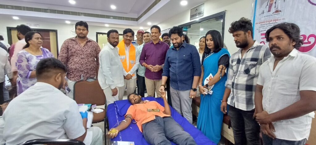 A massive blood donation camp