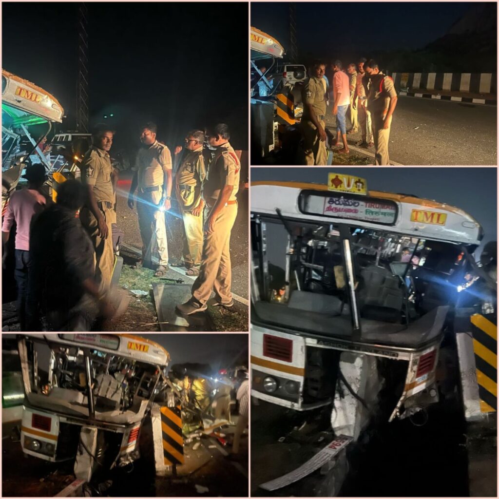 Midnight road accident