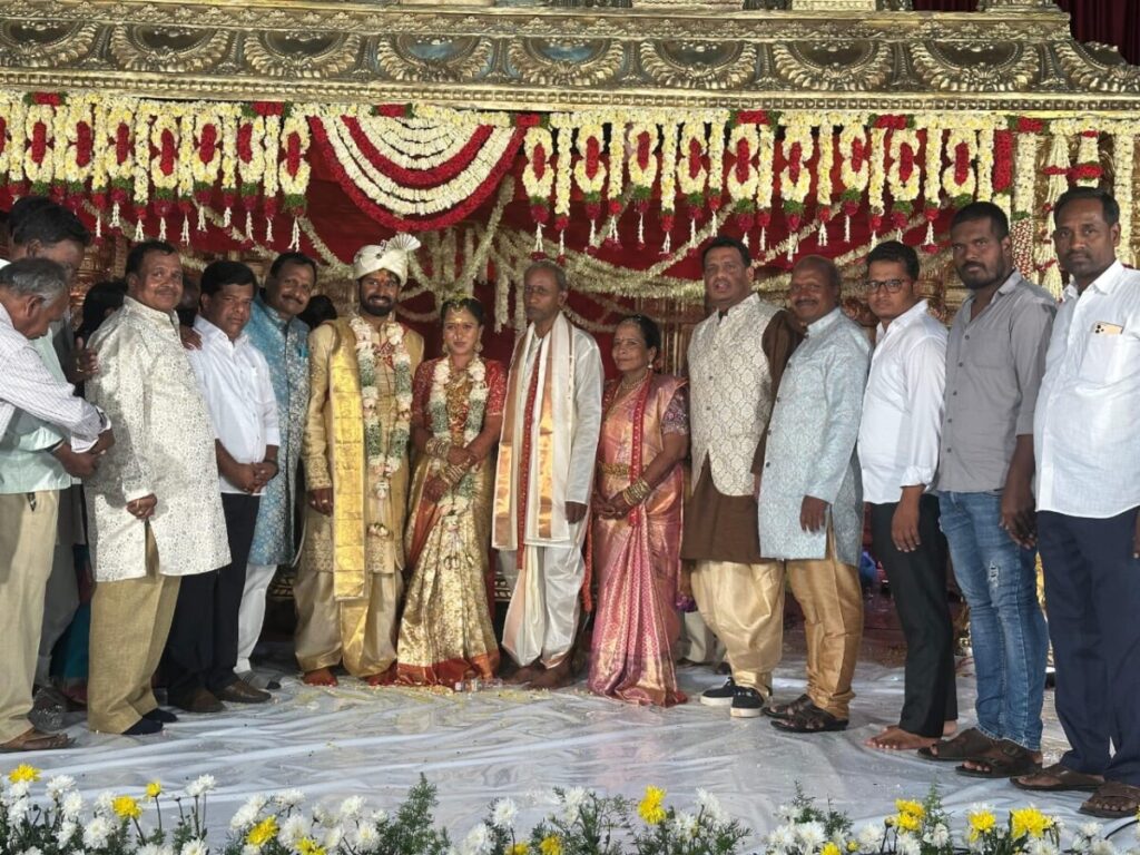 The newlyweds were blessed