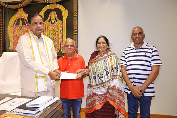 Donation of Rs. 11 lakhs 