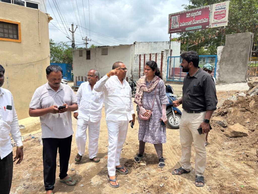 Corporator Venkatesh Goud inspects 