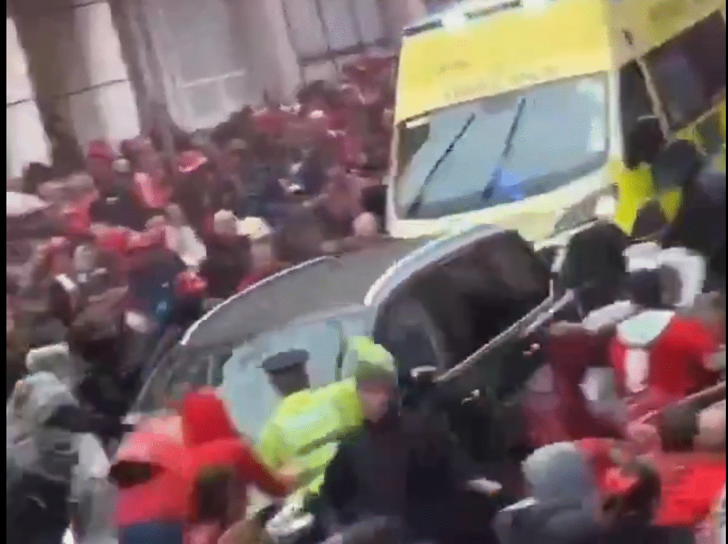 Victory Parade.. Car runs