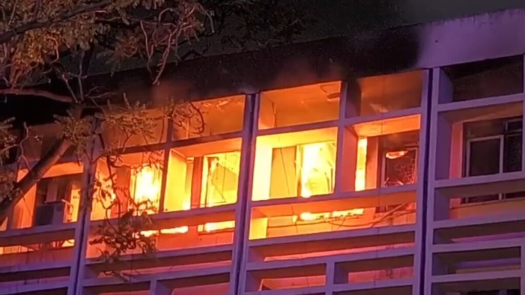 Fire breaks out at SBI 