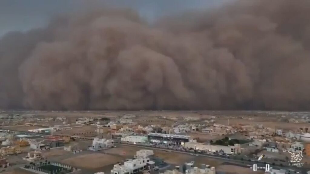 A sandstorm has hit 