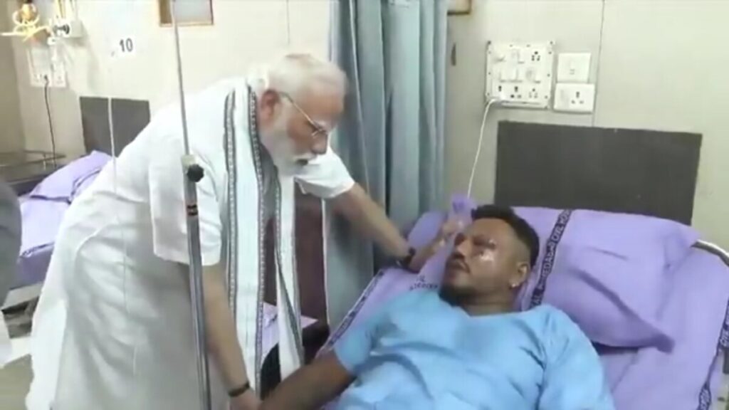 PM Modi visits plane 