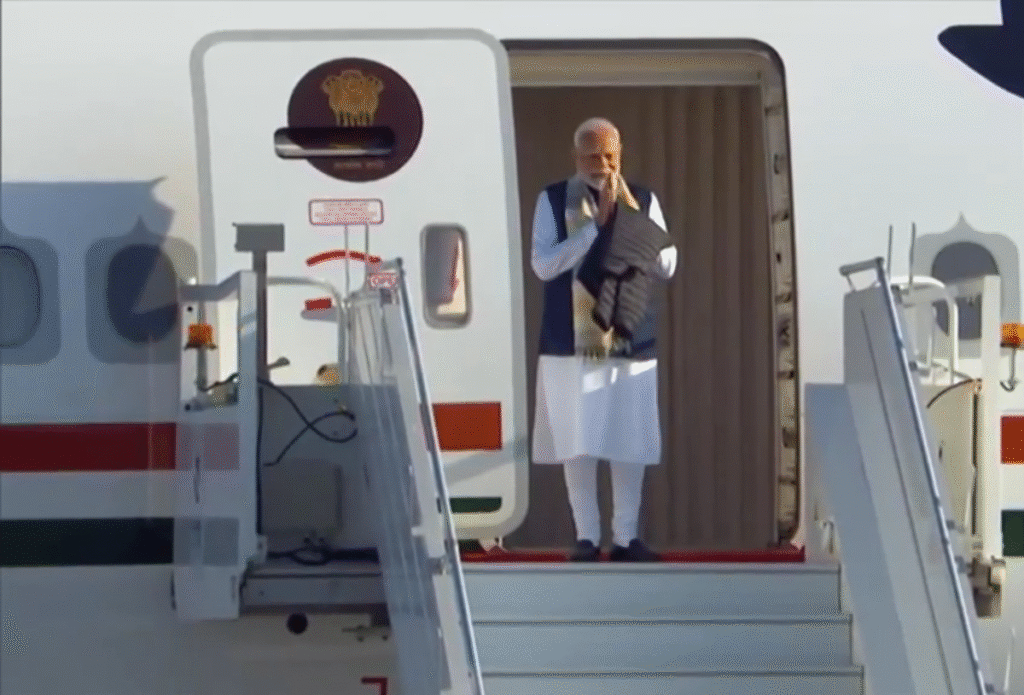 Prime Minister Modi arrives 