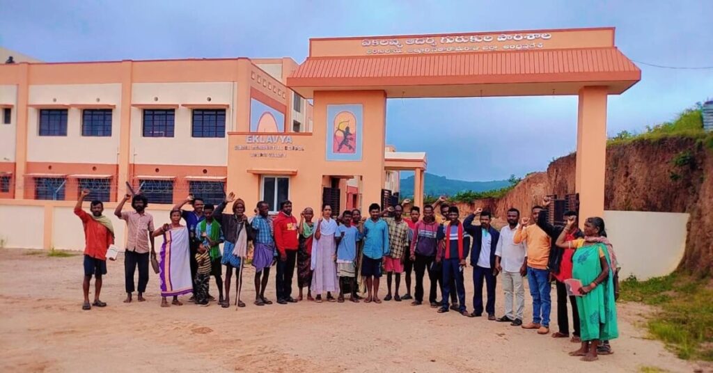 Majjivalsa tribals protest demanding 