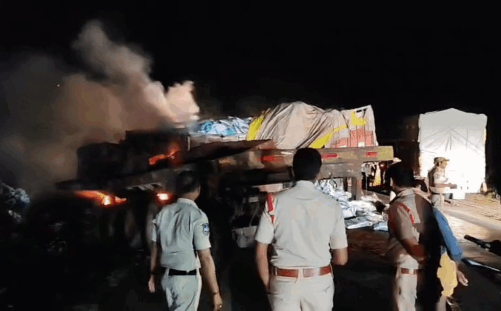 Three burnt alive in fire
