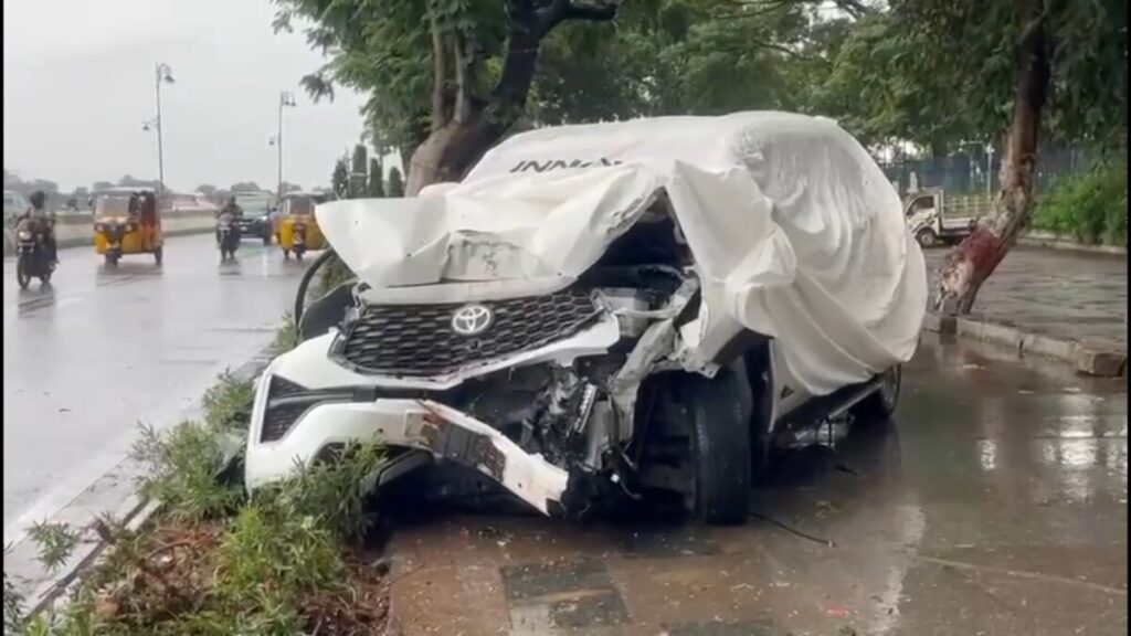 Car accident on NTR Marg